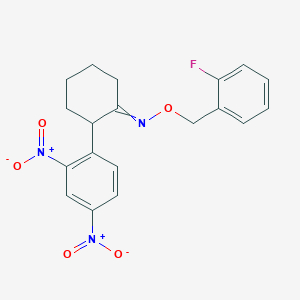 2-(2,4-dinitrophenyl)-N-[(2-fluorophenyl)methoxy]cyclohexan-1-imine