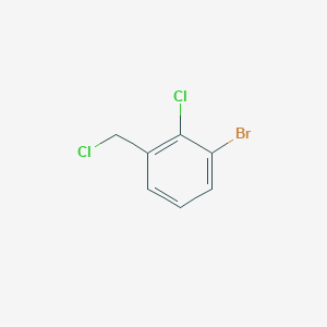 molecular formula C7H5BrCl2 B13646971 1-bromo-2-chloro-3-(chloromethyl)Benzene 