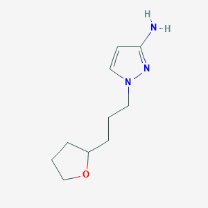 molecular formula C10H17N3O B13646997 1-(3-(Tetrahydrofuran-2-yl)propyl)-1h-pyrazol-3-amine 