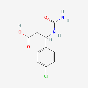 molecular formula C10H11ClN2O3 B1364700 3-(carbamoylamino)-3-(4-chlorophenyl)propanoic Acid CAS No. 39773-45-0