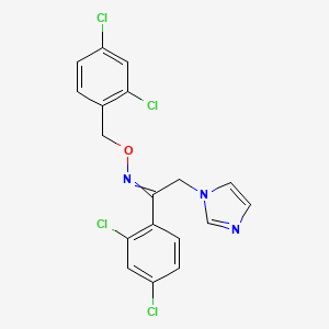 1-(2,4-Dichlorophenyl)-N-[(2,4-dichlorophenyl)methoxy]-2-(1H-imidazol-1-yl)ethan-1-imine