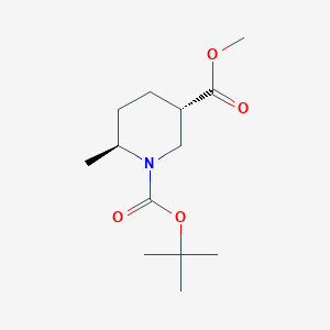 trans-1-tert-Butyl 3-methyl 6-methylpiperidine-1,3-dicarboxylate