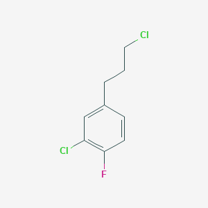 molecular formula C9H9Cl2F B13647035 1-Chloro-5-(3-chloropropyl)-2-fluorobenzene 