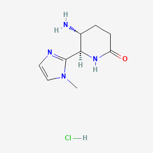 (5R,6R)-5-amino-6-(1-methyl-1H-imidazol-2-yl)piperidin-2-one hydrochloride