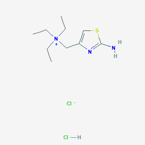 molecular formula C10H21Cl2N3S B13647068 [(2-Amino-1,3-thiazol-4-yl)methyl]triethylazanium hydrochloride chloride 