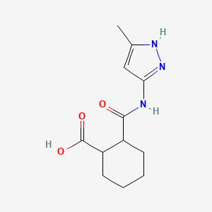 2-[(3-methyl-1H-pyrazol-5-yl)carbamoyl]cyclohexane-1-carboxylic acid