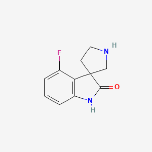 molecular formula C11H11FN2O B13647110 4-Fluorospiro[indoline-3,3'-pyrrolidin]-2-one 