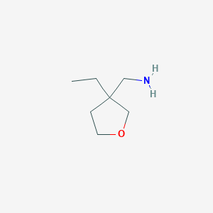 molecular formula C7H15NO B13647115 (3-Ethyloxolan-3-yl)methanamine CAS No. 1158760-31-6