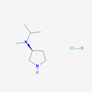 molecular formula C8H19ClN2 B13647131 (S)-N-Isopropyl-N-methylpyrrolidin-3-amine hydrochloride 