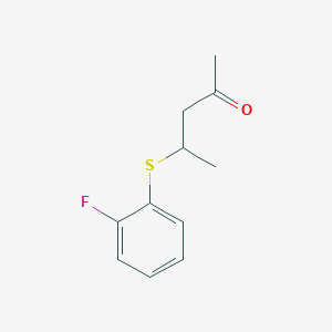 4-((2-Fluorophenyl)thio)pentan-2-one