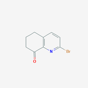 molecular formula C9H8BrNO B13647151 2-Bromo-6,7-dihydroquinolin-8(5H)-one 