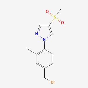 1-[4-(bromomethyl)-2-methylphenyl]-4-methanesulfonyl-1H-pyrazole