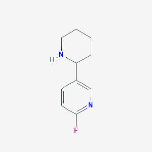 molecular formula C10H13FN2 B13647171 2-Fluoro-5-(piperidin-2-yl)pyridine 