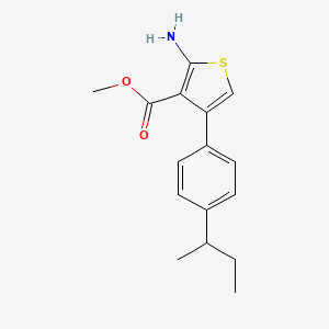 molecular formula C16H19NO2S B1364720 Methyl 2-amino-4-(4-sec-butylphenyl)thiophene-3-carboxylate CAS No. 350990-15-7