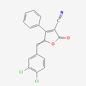 5-[(3,4-dichlorophenyl)methylidene]-2-oxo-4-phenylfuran-3-carbonitrile