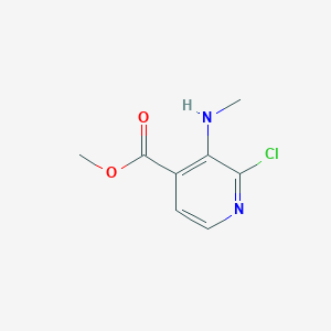 molecular formula C8H9ClN2O2 B13647224 Methyl 2-chloro-3-(methylamino)isonicotinate 