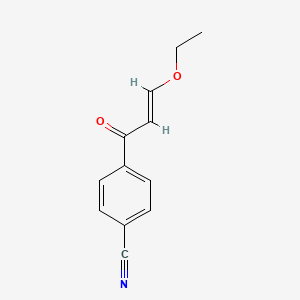 molecular formula C12H11NO2 B13647225 4-(3-Ethoxyacryloyl)benzonitrile 