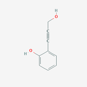 molecular formula C9H8O2 B13647232 2-(3-Hydroxyprop-1-yn-1-yl)phenol CAS No. 805240-69-1