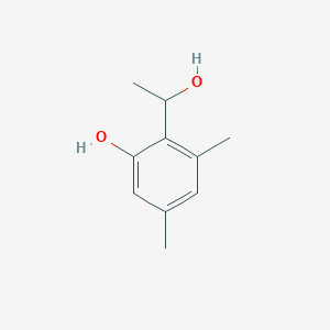 molecular formula C10H14O2 B13647276 2-(1-Hydroxyethyl)-3,5-dimethylphenol 