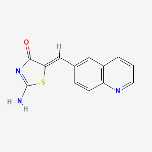 molecular formula C13H9N3OS B13647284 2-Amino-5-(quinolin-6-ylmethylene)thiazol-4(5H)-one 