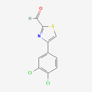 molecular formula C10H5Cl2NOS B1364729 4-(3,4-Dichlorophenyl)-1,3-thiazole-2-carbaldehyde CAS No. 383143-03-1