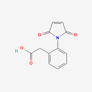 molecular formula C12H9NO4 B13647318 2-[2-(2,5-dioxo-2,5-dihydro-1H-pyrrol-1-yl)phenyl]acetic acid 