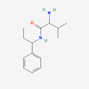 molecular formula C14H22N2O B13647396 2-amino-3-methyl-N-(1-phenylpropyl)butanamide 