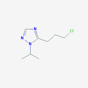 molecular formula C8H14ClN3 B13647428 5-(3-Chloropropyl)-1-isopropyl-1h-1,2,4-triazole 