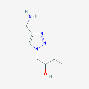 molecular formula C7H14N4O B13647462 1-(4-(Aminomethyl)-1h-1,2,3-triazol-1-yl)butan-2-ol 