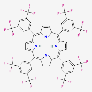 molecular formula C52H22F24N4 B13647484 5,10,15,20-Tetrakis(3,5-bis(trifluoromethyl)phenyl)porphyrin 