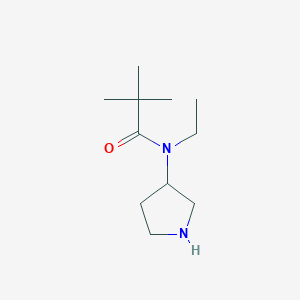 molecular formula C11H22N2O B13647495 n-Ethyl-N-(pyrrolidin-3-yl)pivalamide 