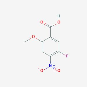 molecular formula C8H6FNO5 B13647522 5-Fluoro-2-methoxy-4-nitrobenzoic acid 