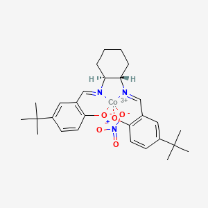 [[2,2'-[(1R,2R)-1,2-Cyclohexanediylbis[(nitrilo-|EN)methylidyne]]bis[4-(1,1-dimethylethyl)phenolato-|EO]](2-)](nitrato-|EO)cobalt