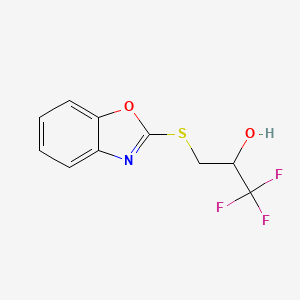 molecular formula C10H8F3NO2S B1364757 3-(1,3-Benzoxazol-2-ylsulfanyl)-1,1,1-trifluoropropan-2-ol 