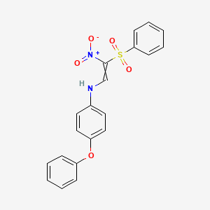 N-[2-(benzenesulfonyl)-2-nitroethenyl]-4-phenoxyaniline