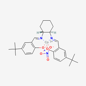 molecular formula C28H36CoN3O5 B13647615 [[2,2'-[(1S,2S)-1,2-Cyclohexanediylbis[(nitrilo-|EN)methylidyne]]bis[4-(1,1-dimethylethyl)phenolato-|EO]](2-)](nitrato-|EO)cobalt 