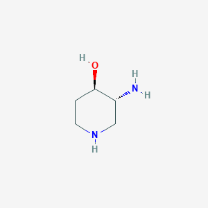 molecular formula C5H12N2O B13647623 rac-(3R,4R)-3-aminopiperidin-4-ol 