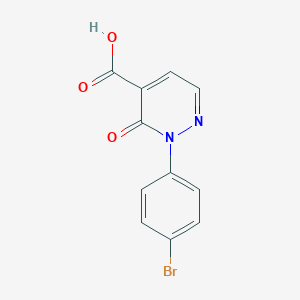 molecular formula C11H7BrN2O3 B13647628 2-(4-Bromophenyl)-3-oxo-2,3-dihydropyridazine-4-carboxylic acid 