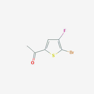 molecular formula C6H4BrFOS B13647633 1-(5-Bromo-4-fluorothiophen-2-yl)ethanone 