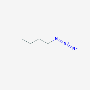 molecular formula C5H9N3 B13647668 4-Azido-2-methylbut-1-ene 