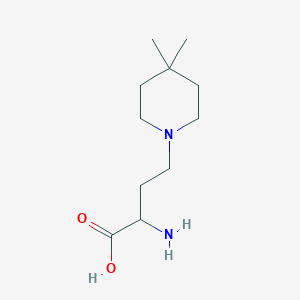 molecular formula C11H22N2O2 B13647730 2-Amino-4-(4,4-dimethylpiperidin-1-yl)butanoic acid 