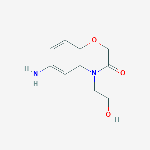 molecular formula C10H12N2O3 B13647751 6-Amino-4-(2-hydroxyethyl)-2h-benzo[b][1,4]oxazin-3(4h)-one 