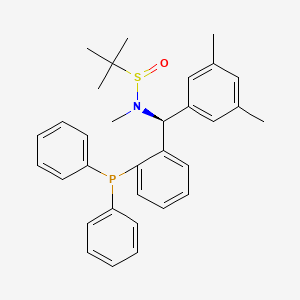 (R)-N-((S)-(3,5-Dimethylphenyl)(2-(diphenylphosphanyl)phenyl)methyl)-N,2-dimethylpropane-2-sulfinamide