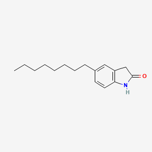 molecular formula C16H23NO B13647781 5-Octylindolin-2-one 