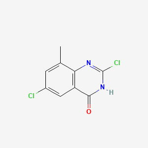 molecular formula C9H6Cl2N2O B13647823 2,6-Dichloro-8-methylquinazolin-4-ol 