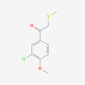 1-(3-Chloro-4-methoxyphenyl)-2-(methylthio)ethan-1-one