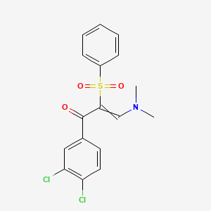 molecular formula C17H15Cl2NO3S B1364790 1-(3,4-Dichlorophenyl)-3-(dimethylamino)-2-(phenylsulfonyl)-2-propen-1-one 