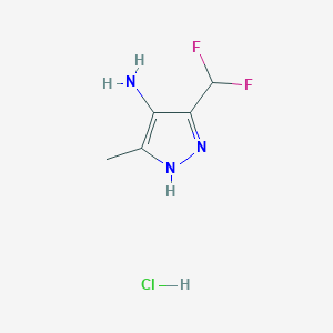 3-(difluoromethyl)-5-methyl-1H-pyrazol-4-amine hydrochloride