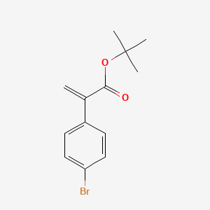 molecular formula C13H15BrO2 B13647967 tert-Butyl 2-(4-bromophenyl)acrylate 