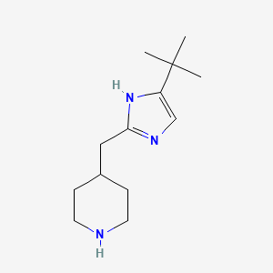 molecular formula C13H23N3 B13647972 4-((5-(Tert-butyl)-1h-imidazol-2-yl)methyl)piperidine 